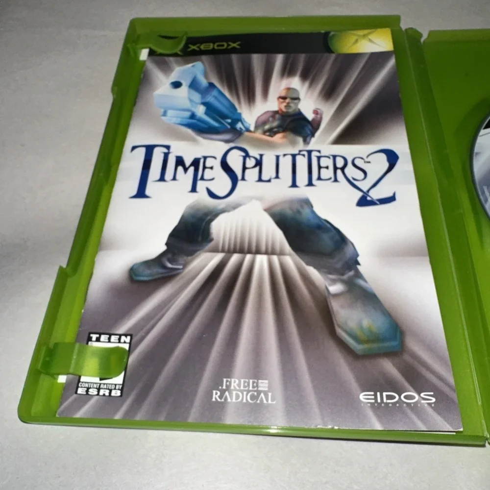 TimeSplitters 2 (Microsoft Xbox, 2002) Complete CIB w/ Registration Card